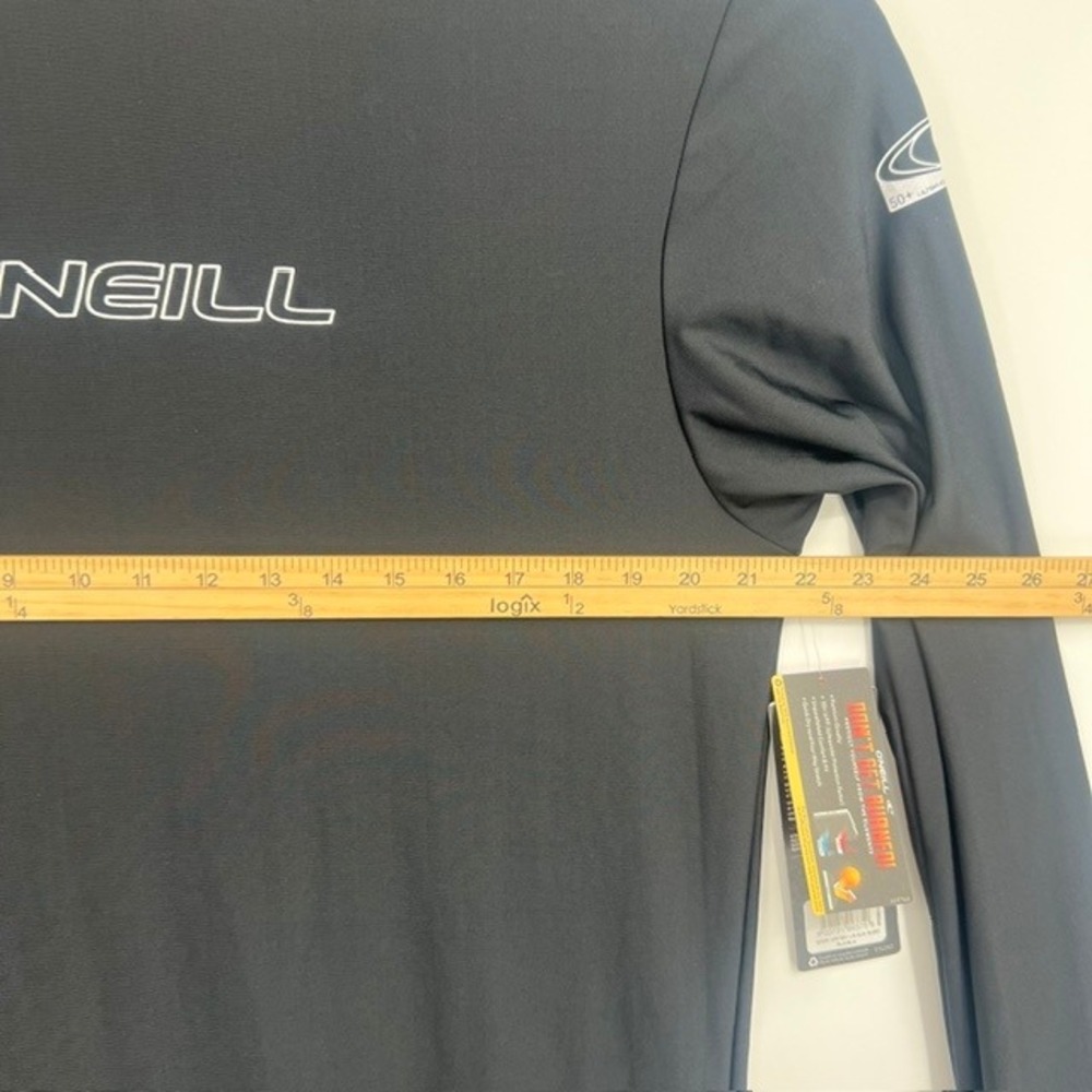 NWT ONeill Men's Basic Skins Long Sleeve Rash Guard Black UPF 50+ Sun Shirt XL - Picture 7 of 7